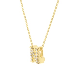 Roberto Coin Tiny Treasures 18ct Yellow Gold 0.07ct Love Letter N Necklaces