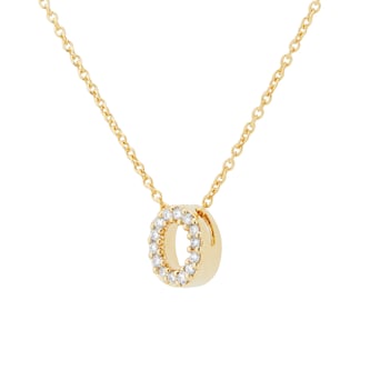 Roberto Coin Tiny Treasures 18ct Yellow Gold 0.06ct Love Letter O Necklaces