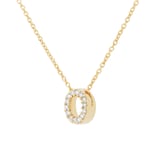 Roberto Coin Tiny Treasures 18ct Yellow Gold 0.06ct Love Letter O Necklaces
