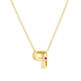 Roberto Coin Tiny Treasures 18ct Yellow Gold 0.05ct Love Letter P Necklaces