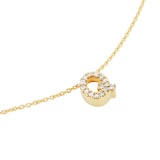 Roberto Coin Tiny Treasures 18ct Yellow Gold 0.07ct Love Letter Q Necklaces