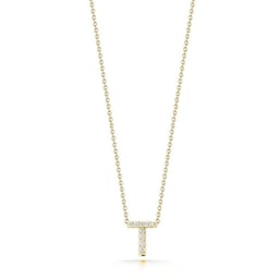 37050149 - Tiny Treasures 18ct Yellow Gold 0.04ct Love Letter T Necklaces