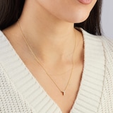 Roberto Coin Tiny Treasures 18ct Yellow Gold 0.04ct Love Letter T Necklaces