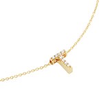 Roberto Coin Tiny Treasures 18ct Yellow Gold 0.04ct Love Letter T Necklaces