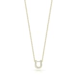 Roberto Coin Tiny Treasures 18ct Yellow Gold 0.06ct Love Letter U Necklaces