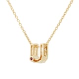 Roberto Coin Tiny Treasures 18ct Yellow Gold 0.06ct Love Letter U Necklaces