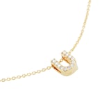 Roberto Coin Tiny Treasures 18ct Yellow Gold 0.06ct Love Letter U Necklaces
