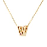 Roberto Coin Tiny Treasures 18ct Yellow Gold 0.05ct Love Letter V Necklaces