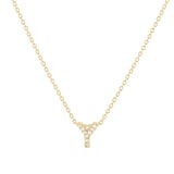Roberto Coin Tiny Treasures 18ct Yellow Gold 0.04ct Love Letter Y Necklaces