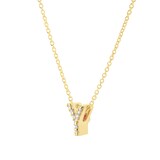 Roberto Coin Tiny Treasures 18ct Yellow Gold 0.04ct Love Letter Y Necklaces