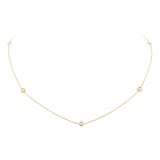 Roberto Coin Diamonds By The Inch 18ct Yellow Gold 0.25ct Diamond 5 Station Necklace