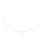Roberto Coin Diamond By The Inch 18ct White Gold 0.25ct Diamond 5 Station Necklace