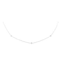 37050157 - Diamond By The Inch 18ct White Gold 0.25ct Diamond 5 Station Necklace