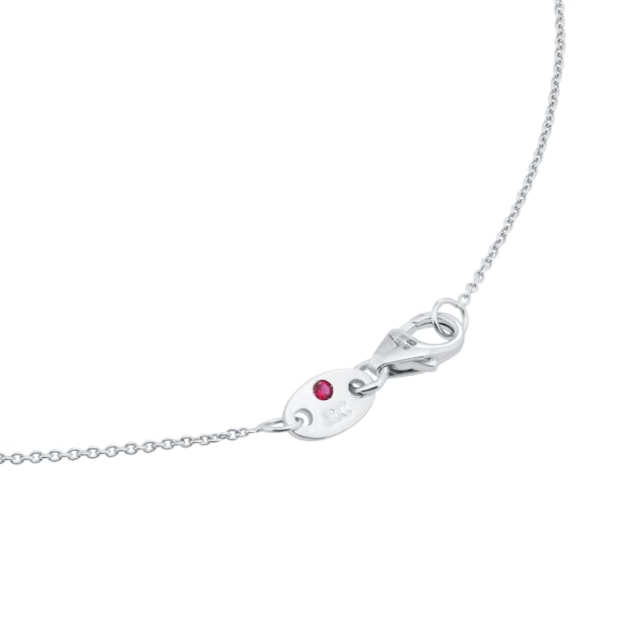 Roberto Coin Diamond By The Inch 18ct White Gold 0.25ct Diamond 5 Station Necklace