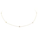 Roberto Coin Diamond By The Inch 18ct Yellow Gold 0.35ct Diamond 7 Station Necklace