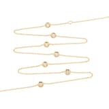 Roberto Coin Diamond By The Inch 18ct Yellow Gold 0.35ct Diamond 7 Station Necklace