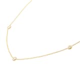 Roberto Coin Diamond By The Inch 18ct Yellow Gold 0.15ct Diamond 3 Station Necklace