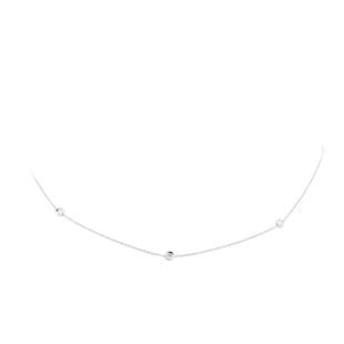 Roberto Coin Diamond By The Inch 18ct White Gold 0.35ct Diamond 5 Station Necklace