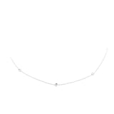 Roberto Coin Diamond By The Inch 18ct White Gold 0.35ct Diamond 5 Station Necklace