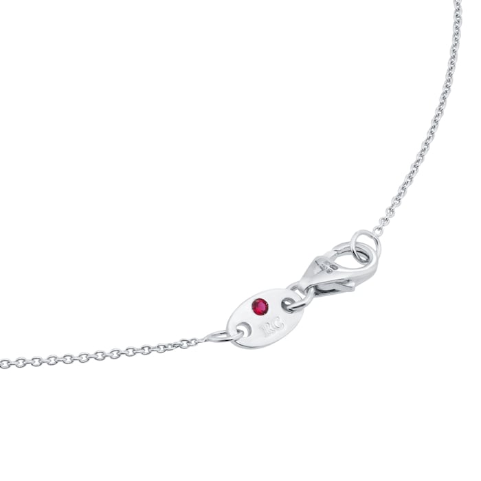 Roberto Coin Diamond By The Inch 18ct White Gold 0.35ct Diamond 5 Station Necklace