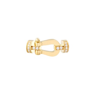 Fred Force 10 18ct Yellow Gold 0.11ct Diamond Buckle Medium Model