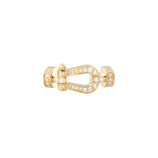 Fred Force 10 18ct Yellow Gold 0.24ct Diamond Buckle Medium Model