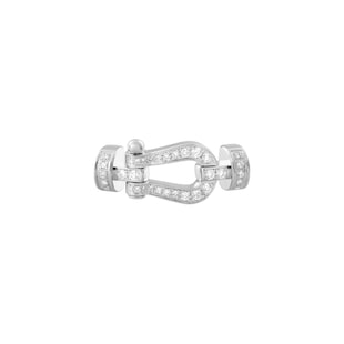 Fred Force 10 18ct White Gold 0.24ct Diamond Buckle Medium Model