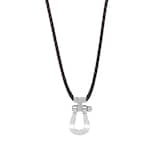 Fred Force 10 Black Cord & 18ct White Gold Pendant