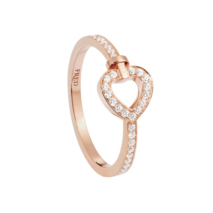 Fred Pretty Woman 18ct Rose Gold 0.21ct Diamond Ring - Ring Size M