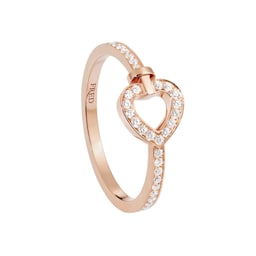 37080241 - Pretty Woman 18ct Rose Gold 0.21ct Diamond Ring