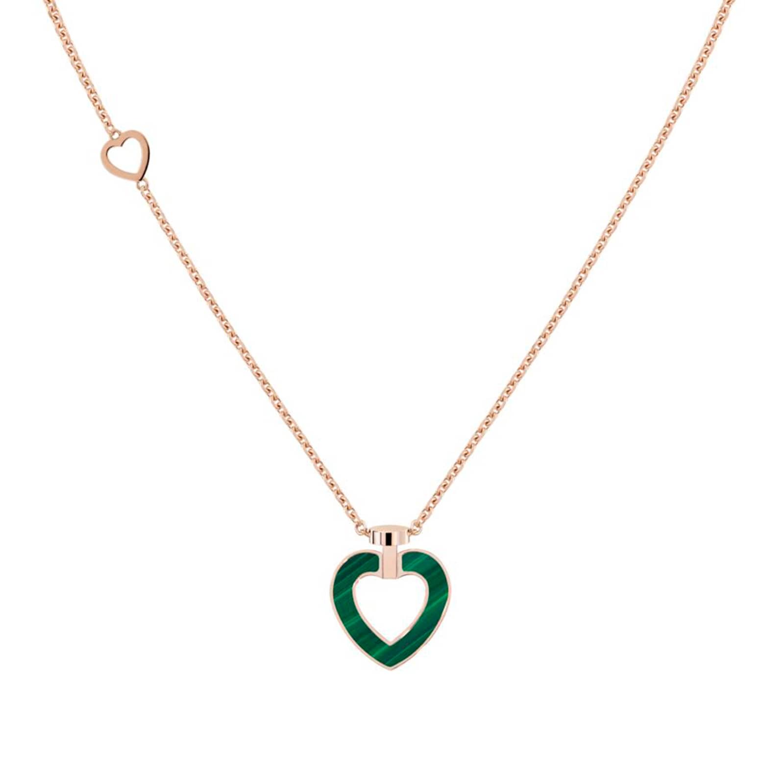 Fred Pretty Woman 18ct Rose Gold Mother of Pearl & Malachite Necklace