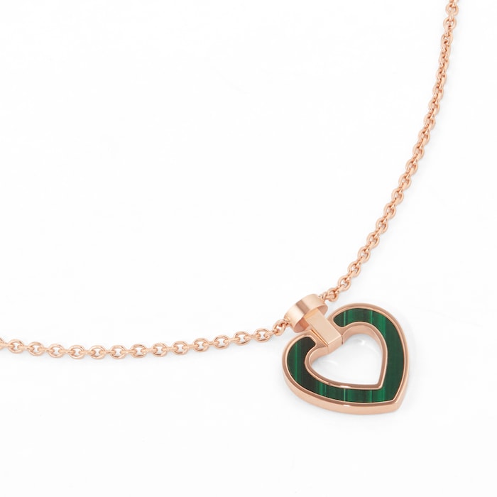 Fred Pretty Woman 18ct Rose Gold Mother of Pearl & Malachite Necklace