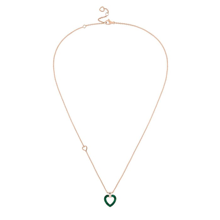 Fred Pretty Woman 18ct Rose Gold Mother of Pearl & Malachite Necklace