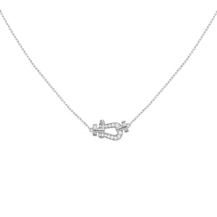 Fred Force 10 18ct White Gold 0.06ct Diamond Necklace