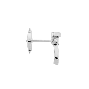 Fred Force 10 18ct White Gold 0.07ct Diamond Single Stud Earrings - Right