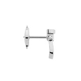 Fred Force 10 18ct White Gold 0.07ct Diamond Single Stud Earrings - Right