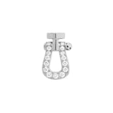 Fred Force 10 18ct White Gold 0.07ct Diamond Single Stud Earrings - Left