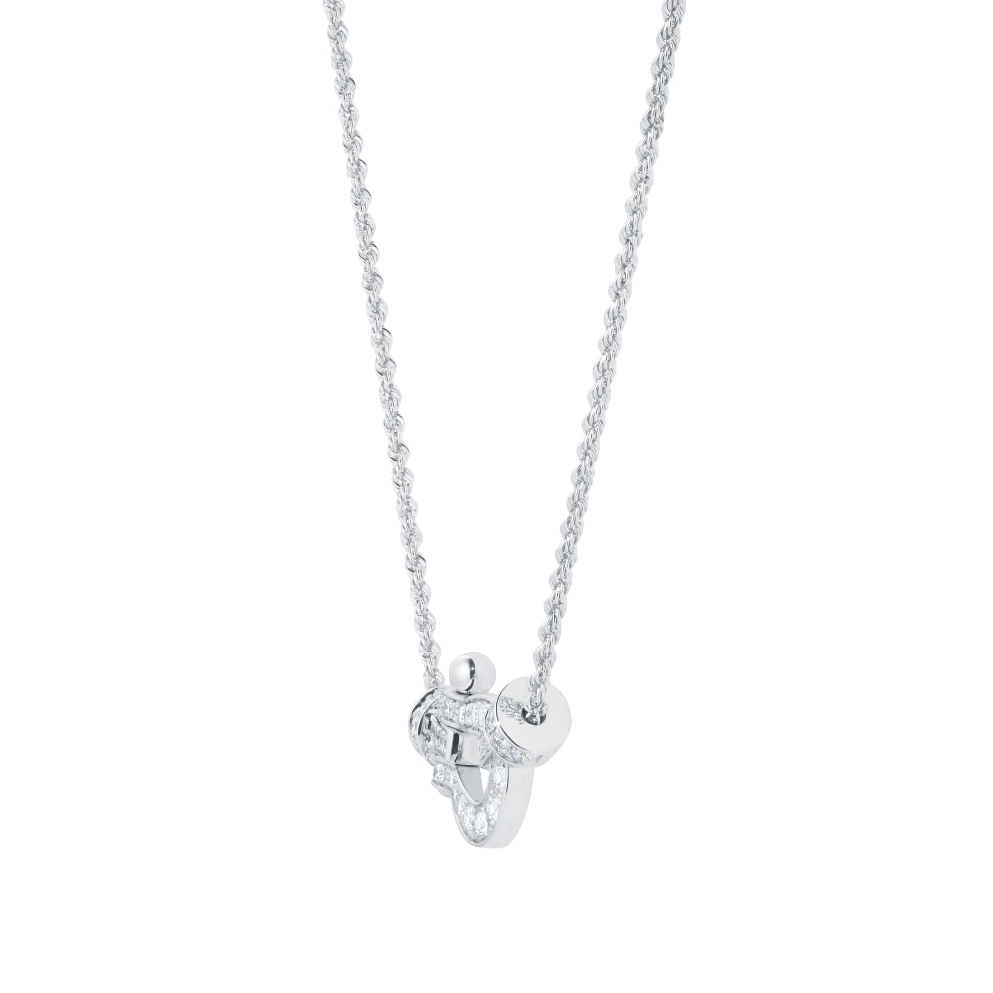 Fred Force 10 18ct White Gold Diamond Necklace