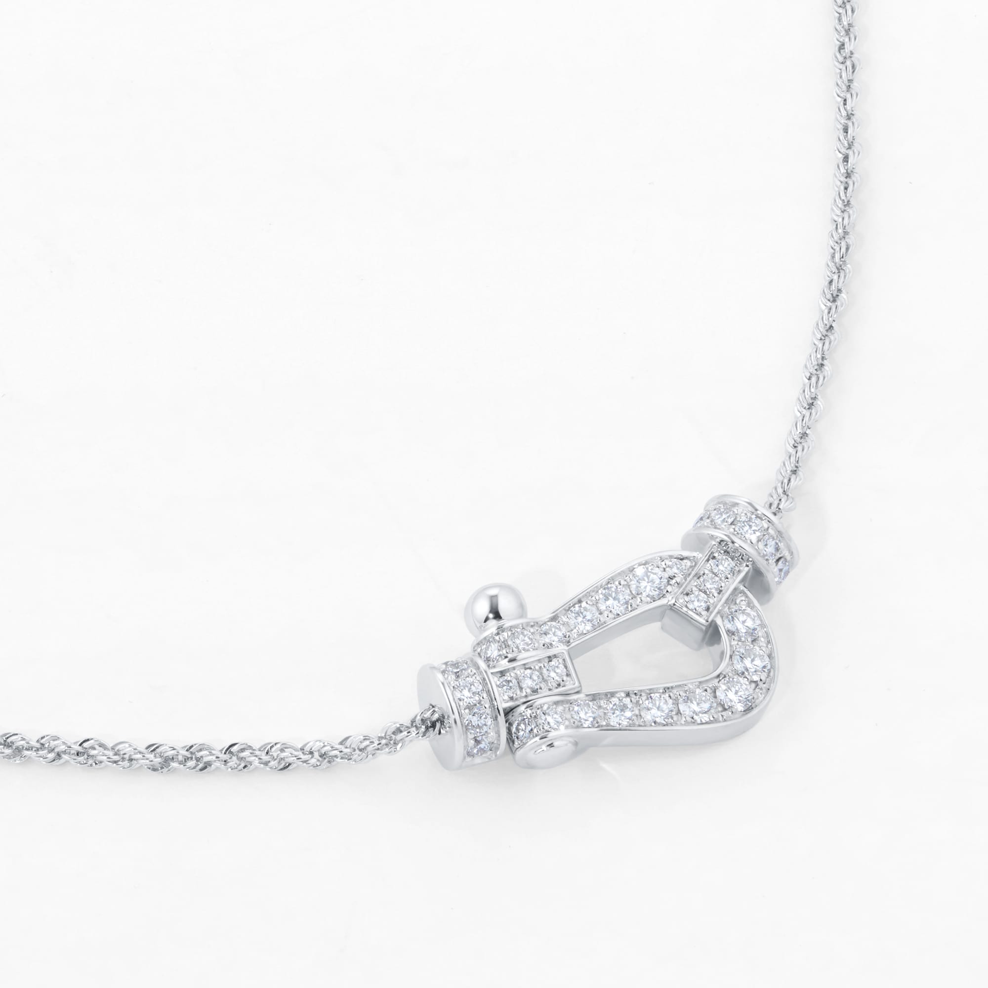 Fred Force 10 18ct White Gold Diamond Necklace