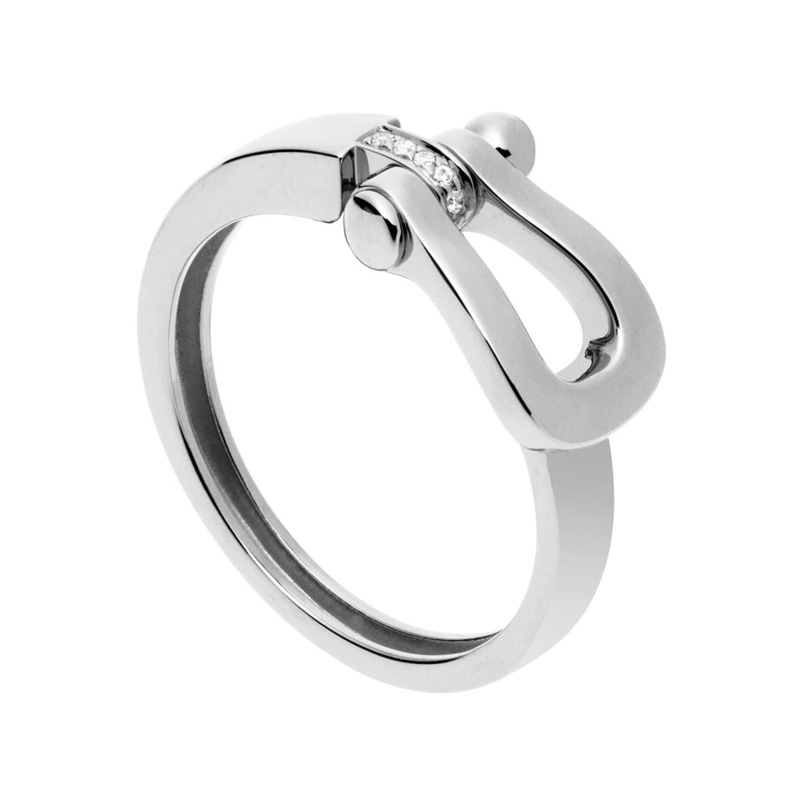 Force 10 18ct White Gold 0.03ct Diamond Ring - Ring Size L