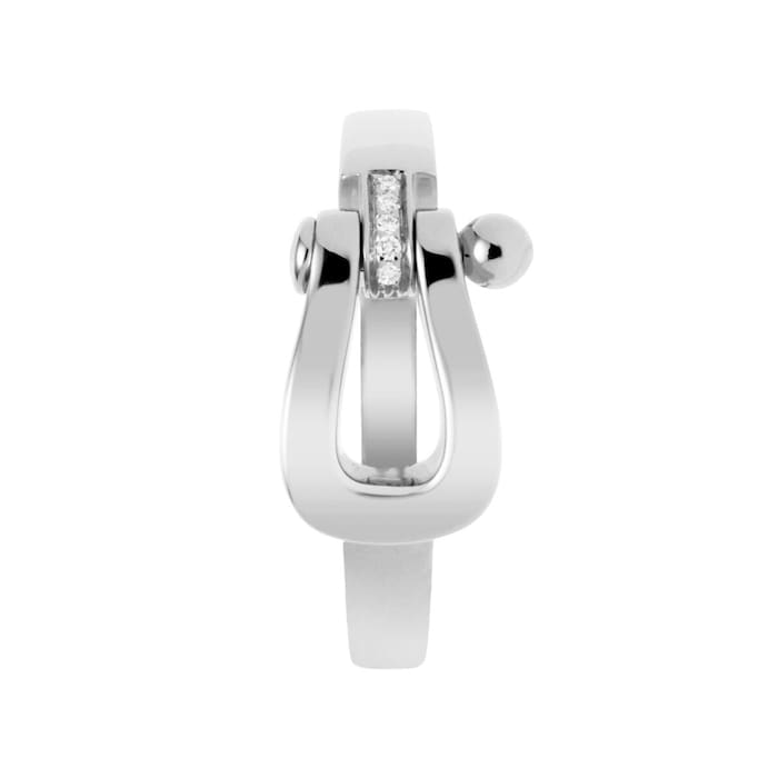 Fred Force 10 18ct White Gold 0.03ct Diamond Ring - Ring Size I