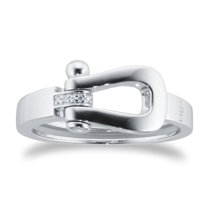 Fred Force 10 18ct White Gold 0.03ct Diamond Ring