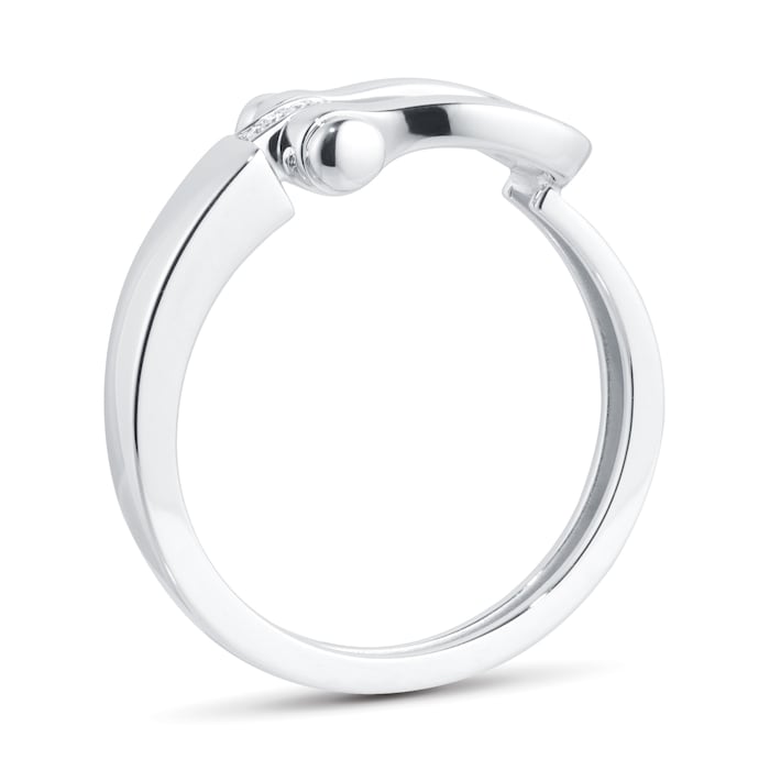 Fred Force 10 18ct White Gold 0.03ct Diamond Ring - Ring Size J