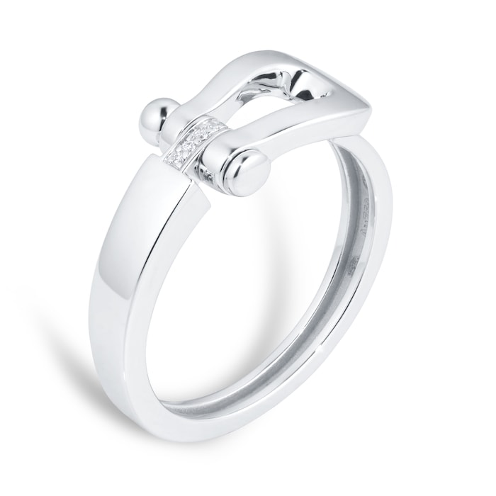 Fred Force 10 18ct White Gold 0.03ct Diamond Ring