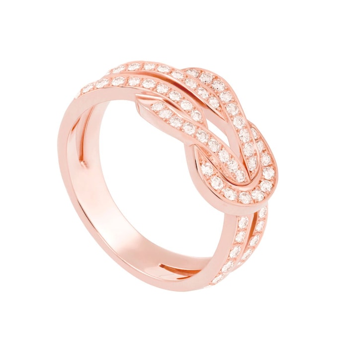 Fred Chance Infinie 18ct Rose Gold 0.39ct Diamond Ring - Ring Size I