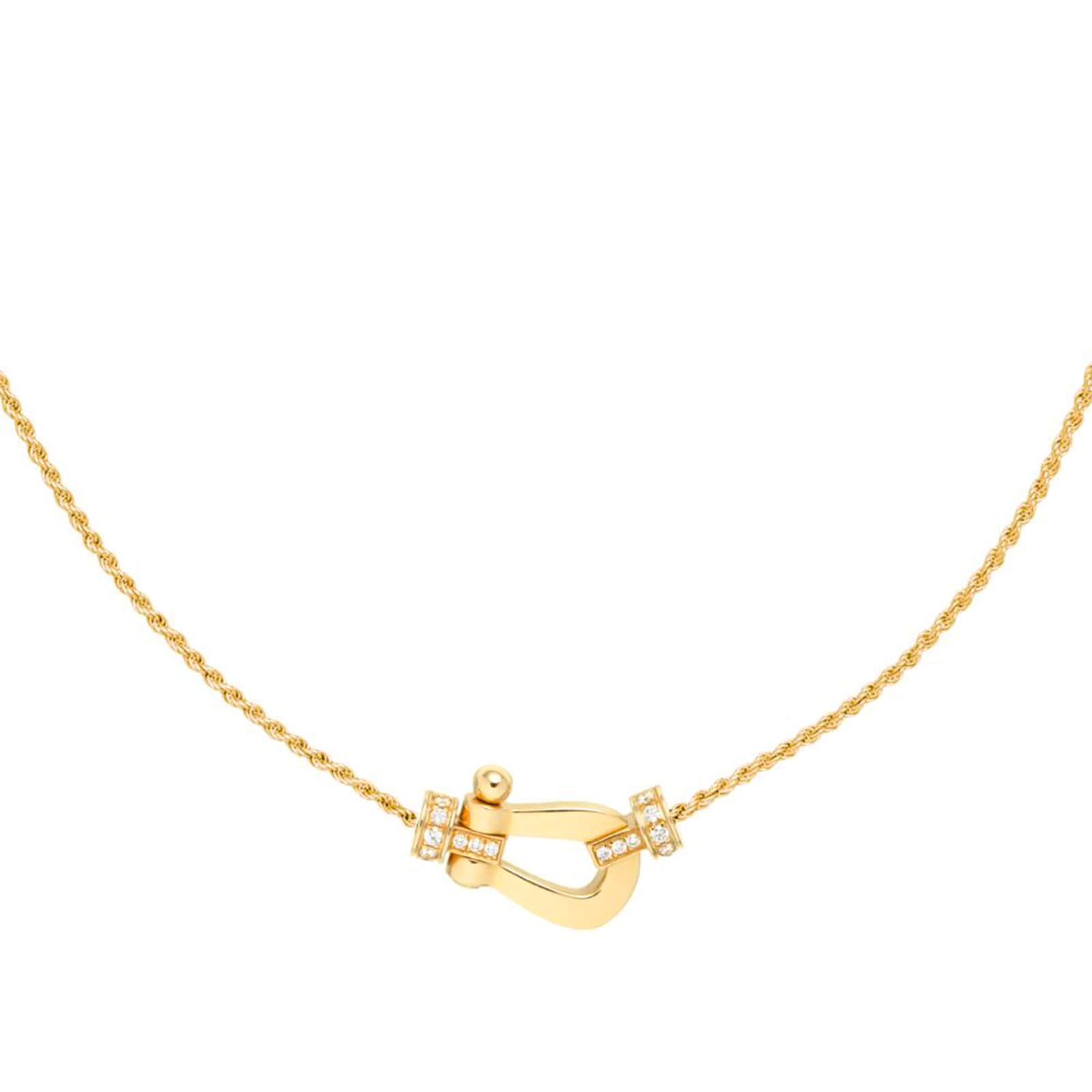 force 10 necklace 18ct yellow gold 0.13ct diamond necklace