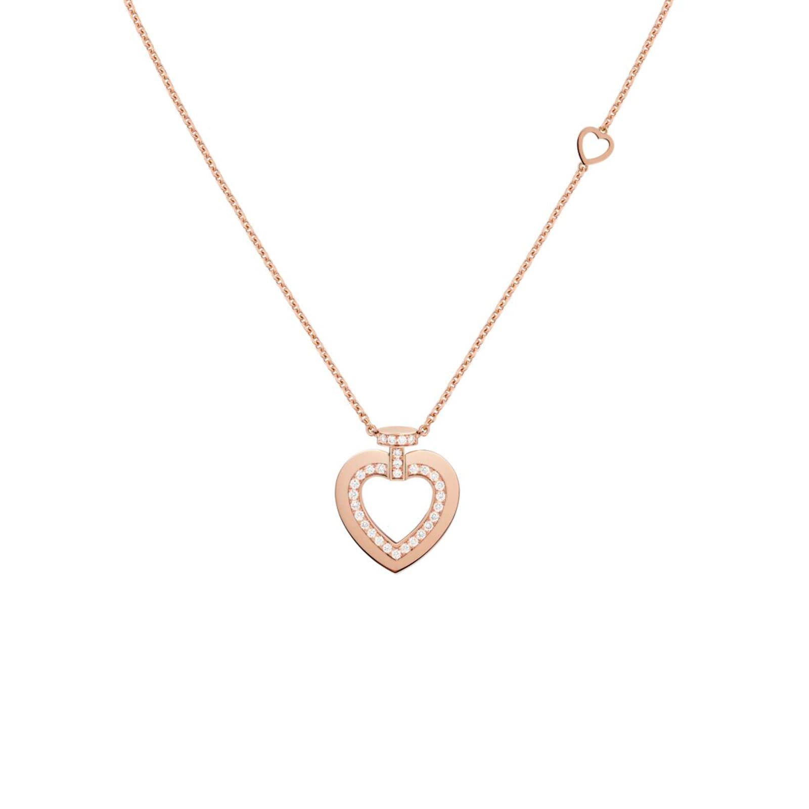 Fred Pretty Woman 18ct Rose Gold 0.19ct Diamond Necklace