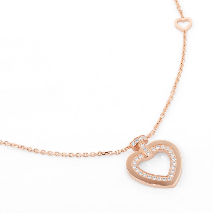 Fred Pretty Woman 18ct Rose Gold 0.19ct Diamond Necklace