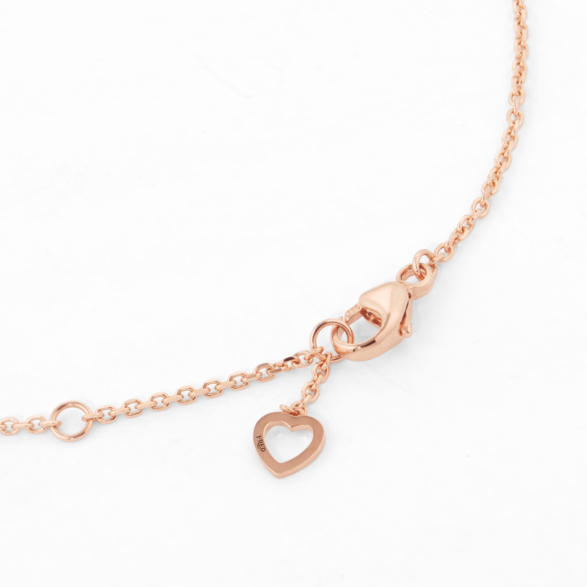 Fred Pretty Woman 18ct Rose Gold 0.19ct Diamond Necklace Fred Pretty Woman 18ct Rose Gold 0.19ct Diamond Necklace