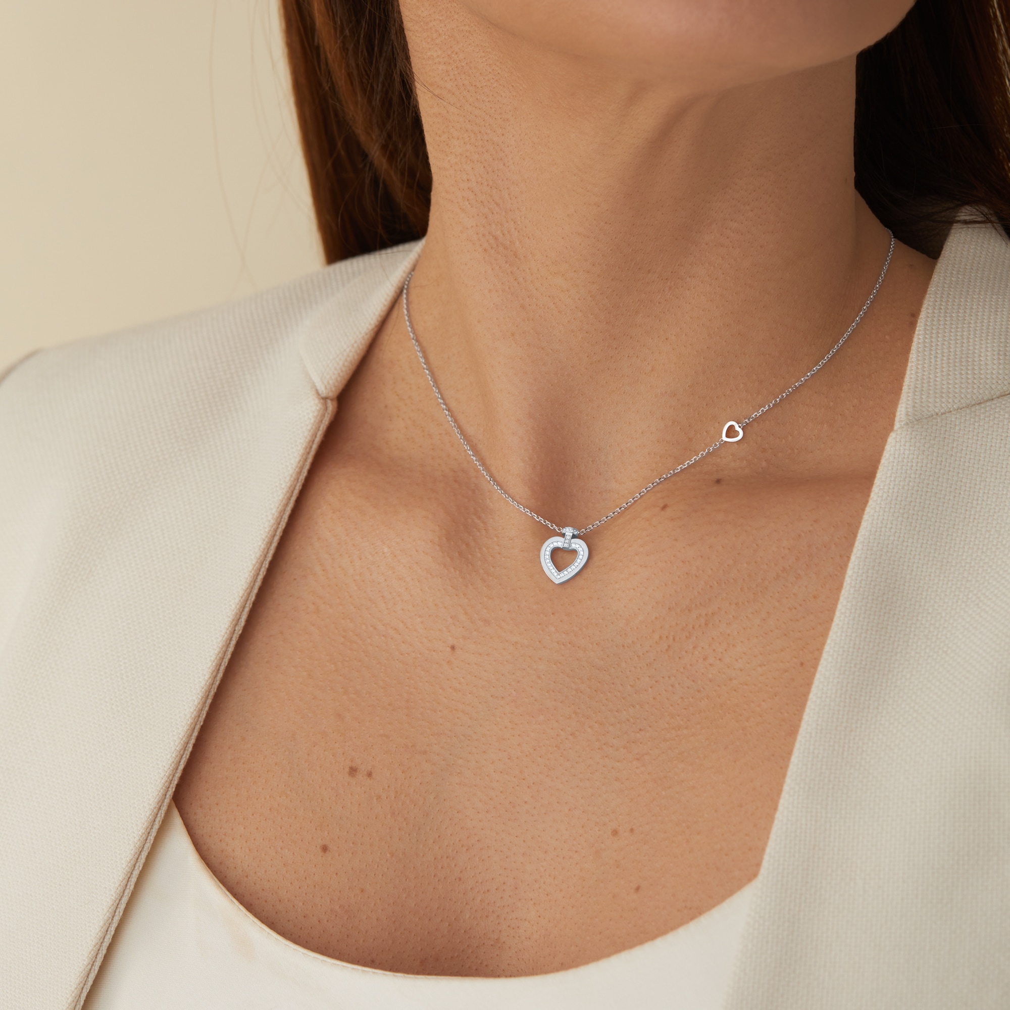 Fred Pretty Woman 18ct White Gold 0.15ct Diamond Necklace Fred Pretty Woman 18ct White Gold 0.15ct Diamond Necklace